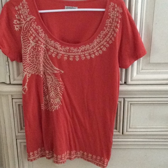 Lucky Brand🍀 Orange tee shirt size L - Picture 3 of 4